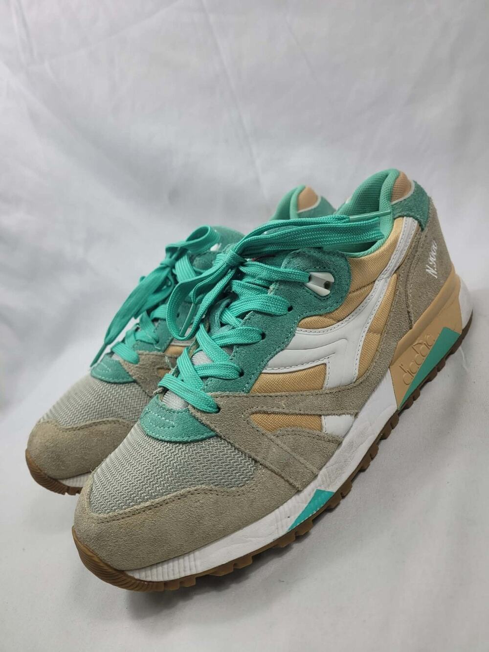 Diadora N9000 Blue Brown Low Top Athletic Sneakers Men's Size 8